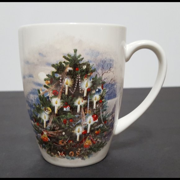 NEW Pottery Barn Nostalgic Christmas Tree Mug 13.5 OZ Stoneware - Picture 1 of 6